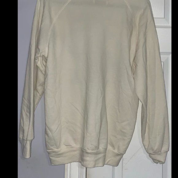 White Hollister 22 flower beach vibes crewneck sweatshirt, women's xs - Picture 3 of 4